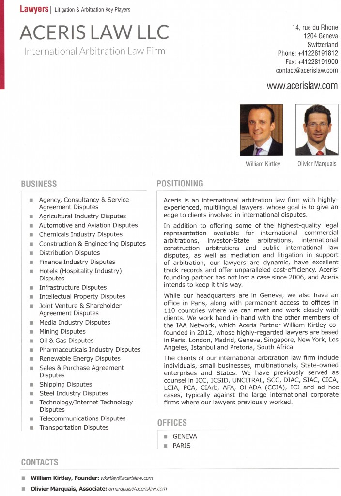 Swiss international arbitration law firms